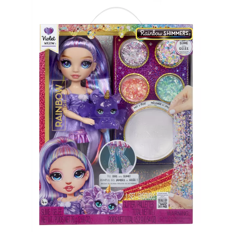 Rainbow High Rainbow Shimmers con slime bambola moda - Violet (viola)