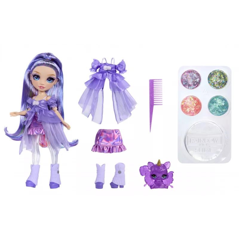 Rainbow High Rainbow Shimmers con slime bambola moda - Violet (viola)