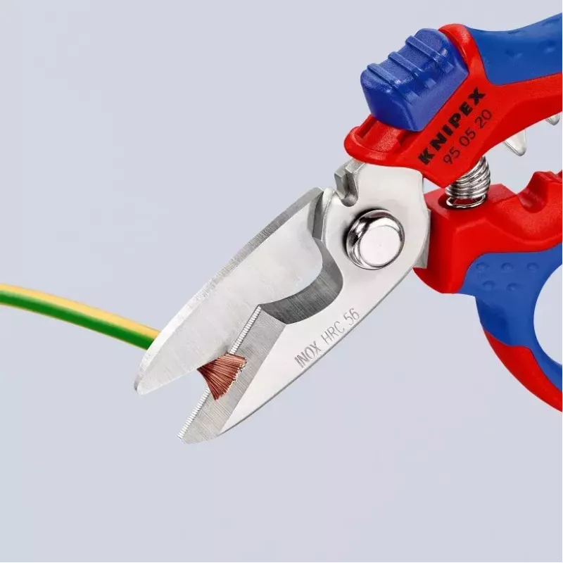 Knipex 95 05 20 SB pinza acciaio inossidabile impugnatura in plastica blu rosso