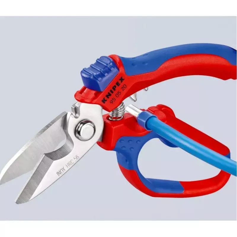 Knipex 95 05 20 SB pinza acciaio inossidabile impugnatura in plastica blu rosso