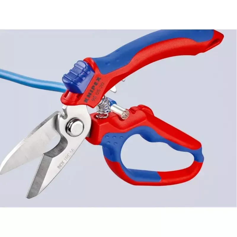 Knipex 95 05 20 SB pinza acciaio inossidabile impugnatura in plastica blu rosso