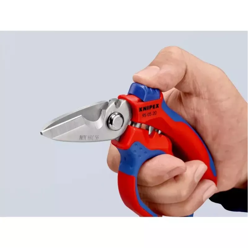 Knipex 95 05 20 SB pinza acciaio inossidabile impugnatura in plastica blu rosso