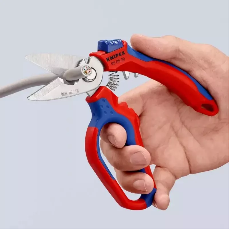 Knipex 95 05 20 SB pinza acciaio inossidabile impugnatura in plastica blu rosso