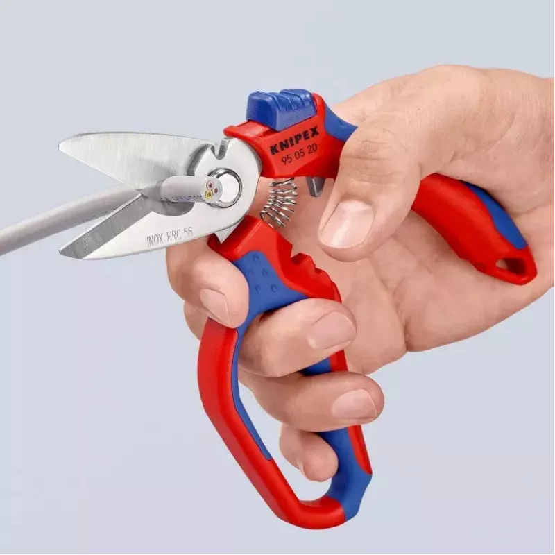 Knipex 95 05 20 SB pinza acciaio inossidabile impugnatura in plastica blu rosso
