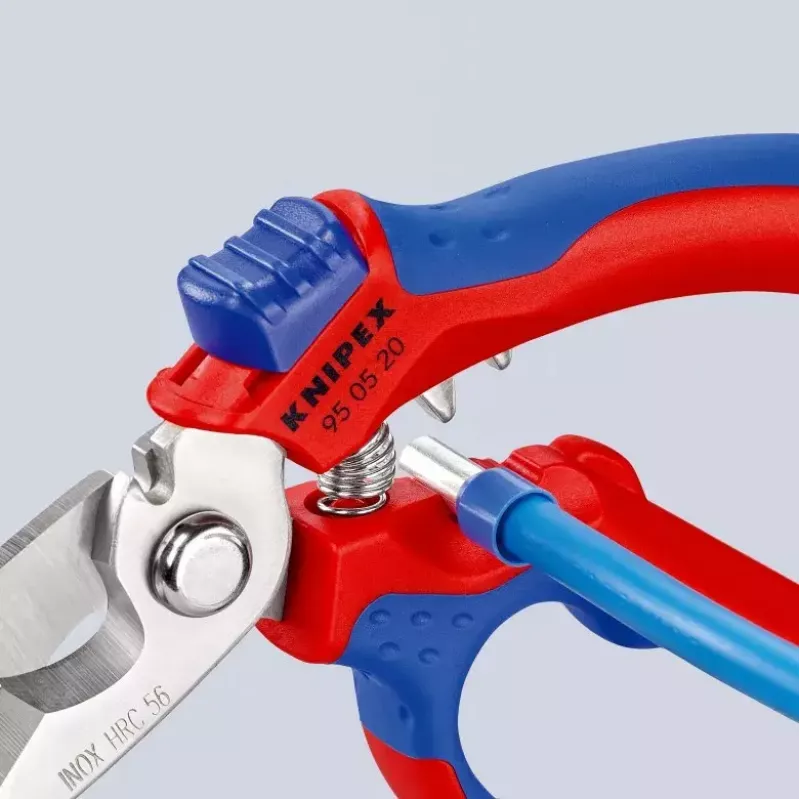 Knipex 95 05 20 SB pinza acciaio inossidabile impugnatura in plastica blu rosso