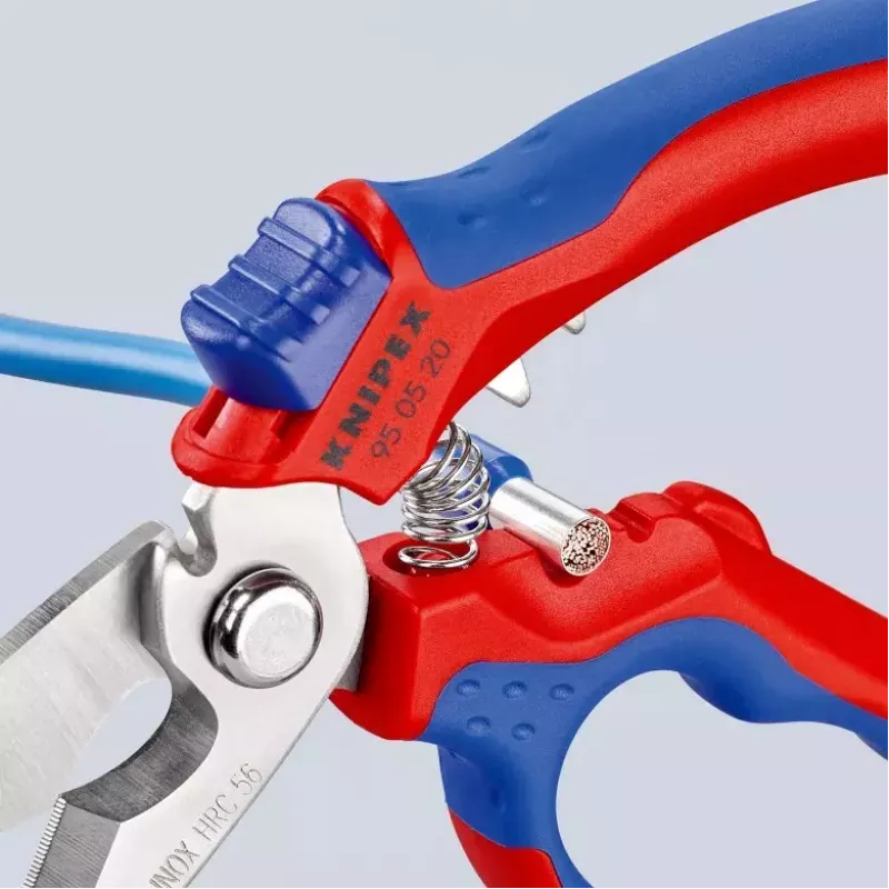 Knipex 95 05 20 SB pinza acciaio inossidabile impugnatura in plastica blu rosso