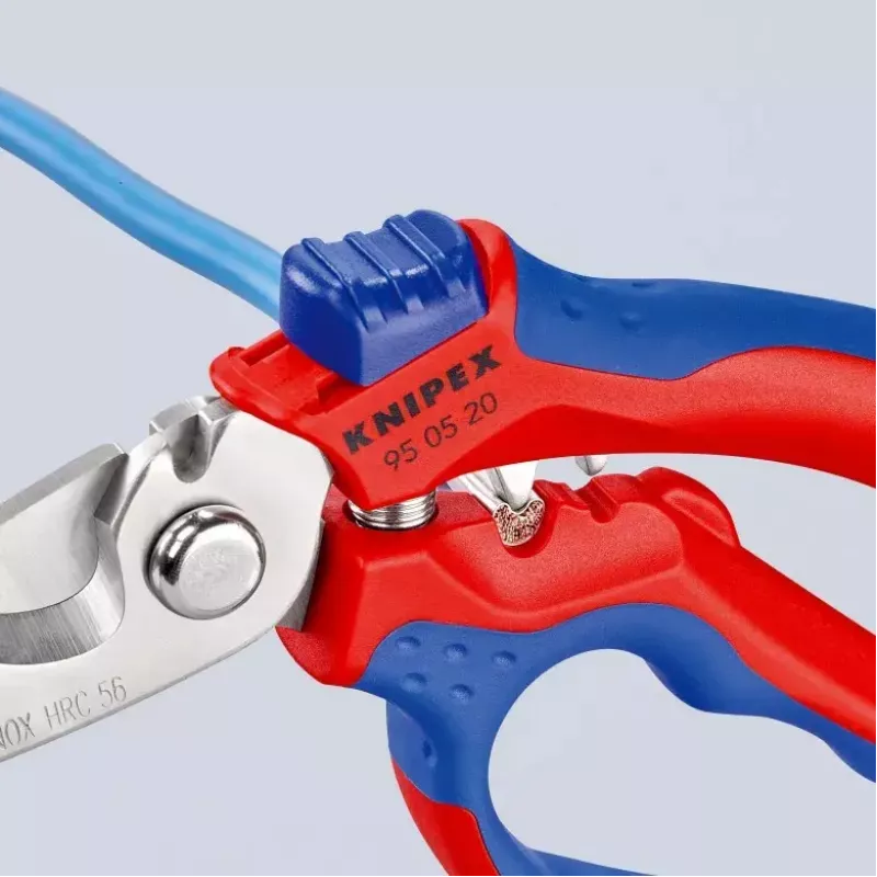 Knipex 95 05 20 SB pinza acciaio inossidabile impugnatura in plastica blu rosso