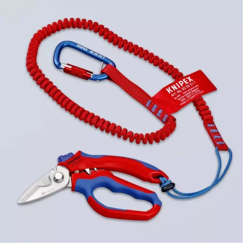 Knipex 95 05 20 SB pinza acciaio inossidabile impugnatura in plastica blu rosso