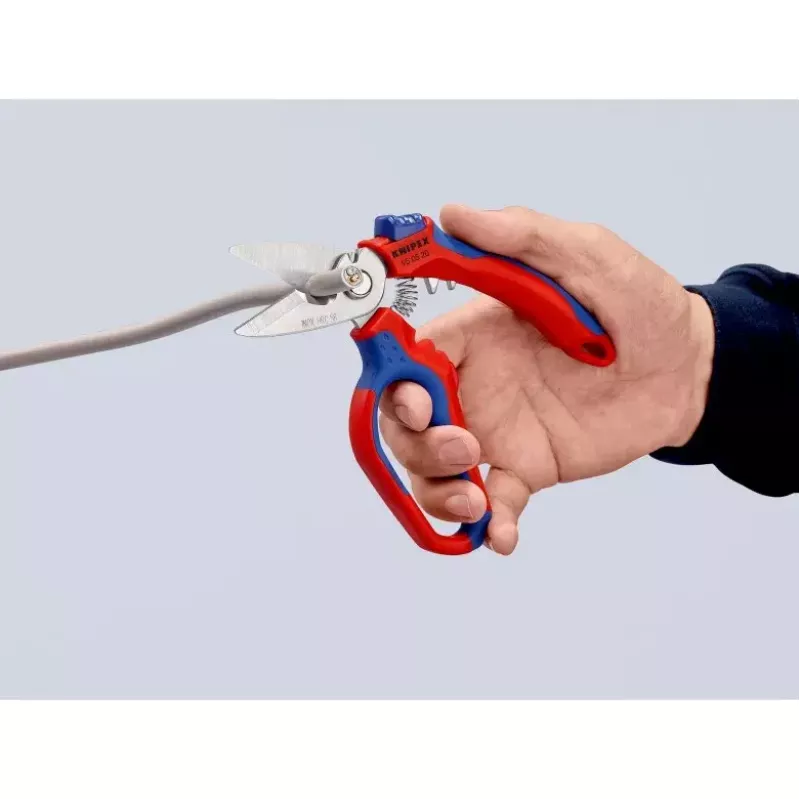 Knipex 95 05 20 SB pinza acciaio inossidabile impugnatura in plastica blu rosso