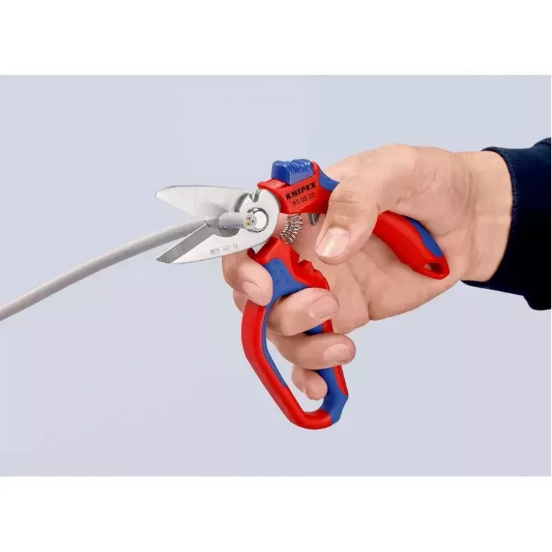 Knipex 95 05 20 SB pinza acciaio inossidabile impugnatura in plastica blu rosso