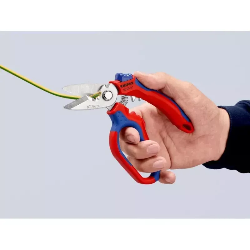 Knipex 95 05 20 SB pinza acciaio inossidabile impugnatura in plastica blu rosso