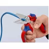 Knipex 95 05 20 SB pinza acciaio inossidabile impugnatura in plastica blu rosso