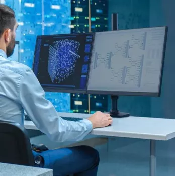 ERGOTRON LX braccio a doppio impilamento, asta alta (nero opaco)