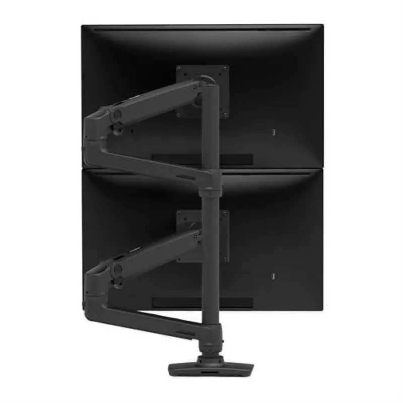 ERGOTRON LX braccio a doppio impilamento, asta alta (nero opaco)