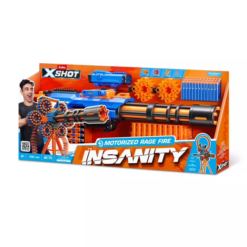 XSHOT Insanity Motorized Rage Fire (72 freccette) ZURU