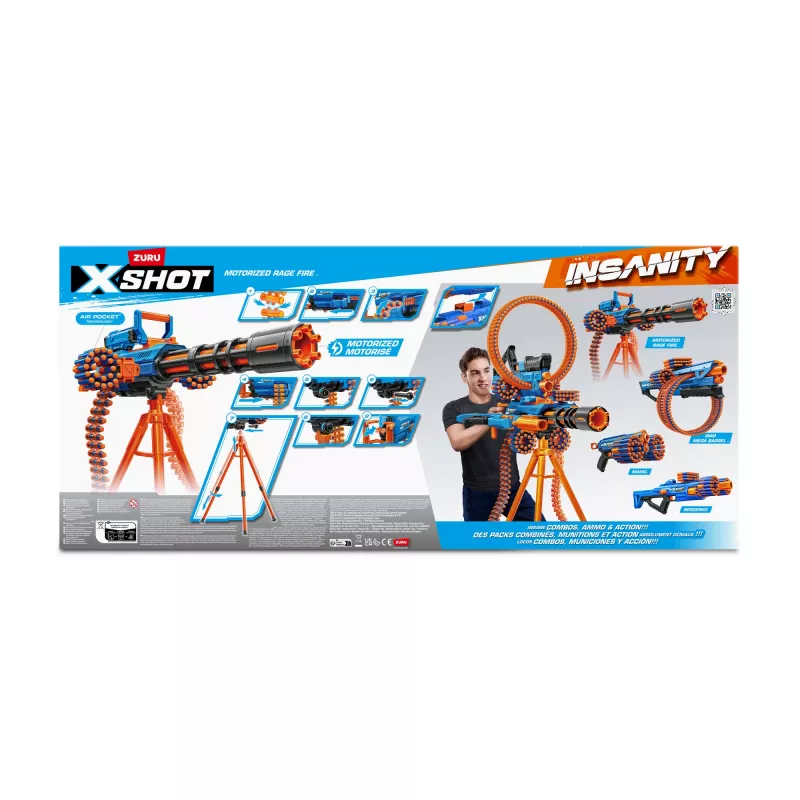 XSHOT Insanity Motorized Rage Fire (72 freccette) ZURU