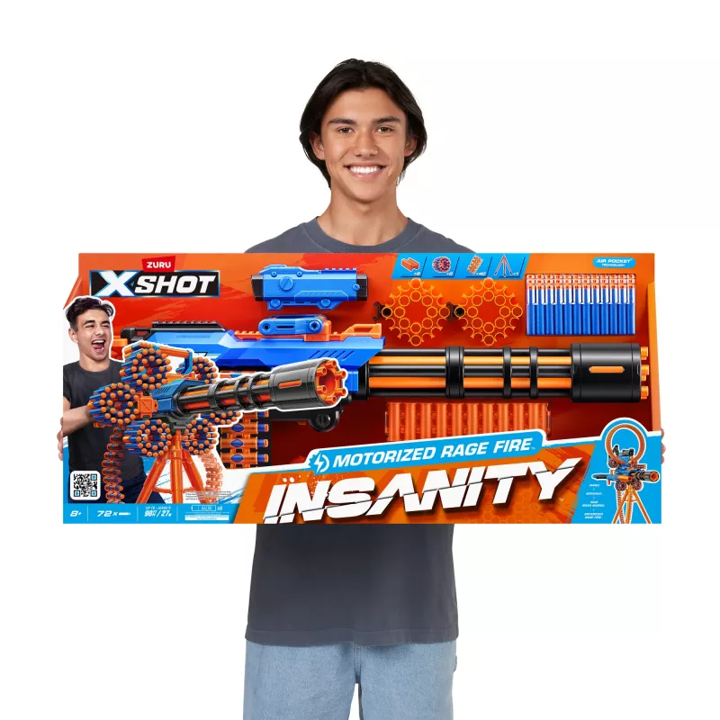 XSHOT Insanity Motorized Rage Fire (72 freccette) ZURU