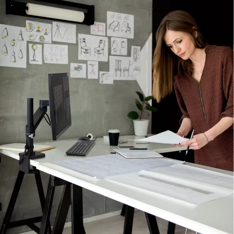 ERGOTRON NX braccio per monitor - nero opaco