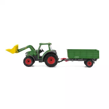 Trattore con rimorchio Schleich FARM WORLD 42608 nero verde rosso giallo