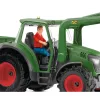 Trattore con rimorchio Schleich FARM WORLD 42608 nero verde rosso giallo