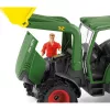 Trattore con rimorchio Schleich FARM WORLD 42608 nero verde rosso giallo