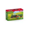 Trattore con rimorchio Schleich FARM WORLD 42608 nero verde rosso giallo