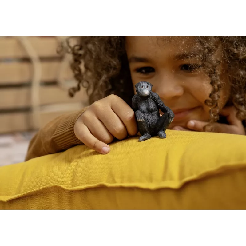 Figurina Schleich WILD LIFE Bonobo femmina 14875 nero 3 anni