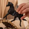 schleich HORSE CLUB Stallone arabo, 5 anni, cavalli, nero, grigio, bianco, plastica