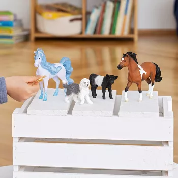 schleich HORSE CLUB Stallone Mangalarga Marchador, 5 anni, cavalli, nero, marrone, bianco, plastica