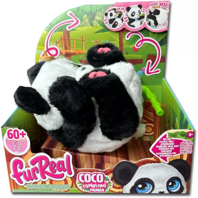 Just Play FurReal - Coco il panda rotolante, bambino/bambina, 4 anni, con suono