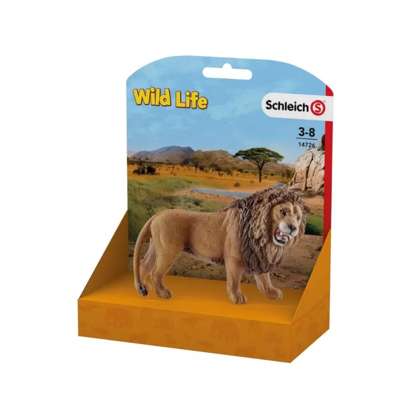 Schleich WILD LIFE leone ruggente multicolore plastica da 3 anni
