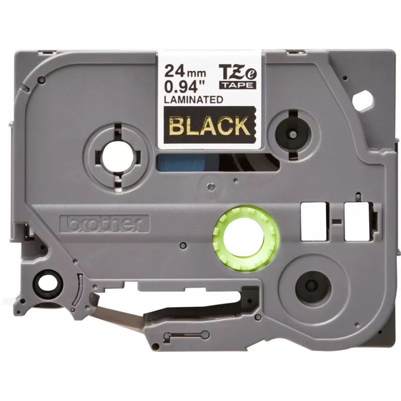 Nastro per etichettatura Brother TZe354 24mm oro su nero