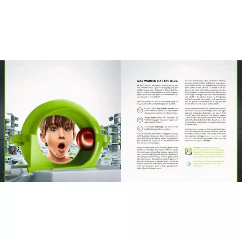 Libro con copertina rigida Ravensburger GraviTrax Pro — guida per fan e professionisti (48973)