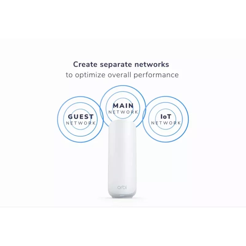 NETGEAR Orbi 370 Dual-Band (2,4 GHz / 5 GHz) Wi-Fi 7 (802.11be) bianco 2 interno