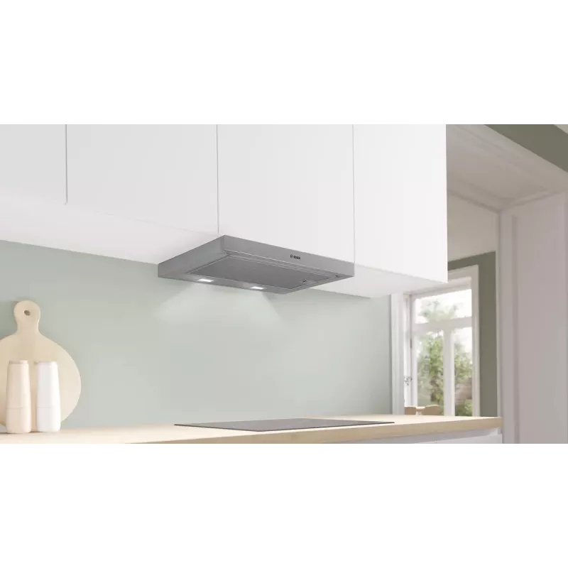 Cappa aspirante Bosch Serie 2 DFL063W57 semiintegrata (estraibile) metallico, argento 351 m³/h