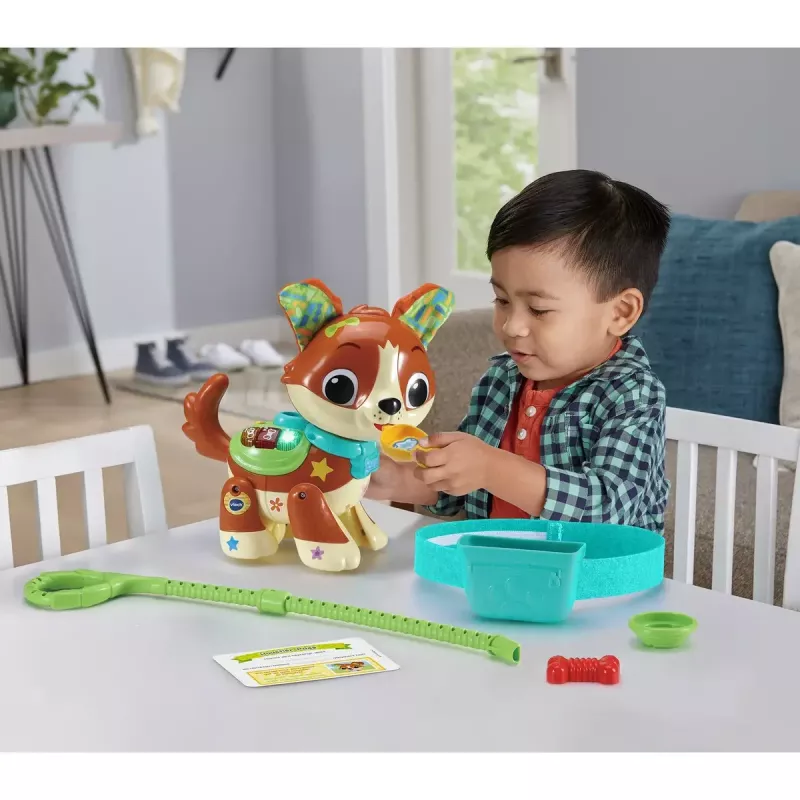 Personaggio giocattolo VTech Run With Me Puppy 80-552564 giocattolo educativo interattivo con suoni e movimento