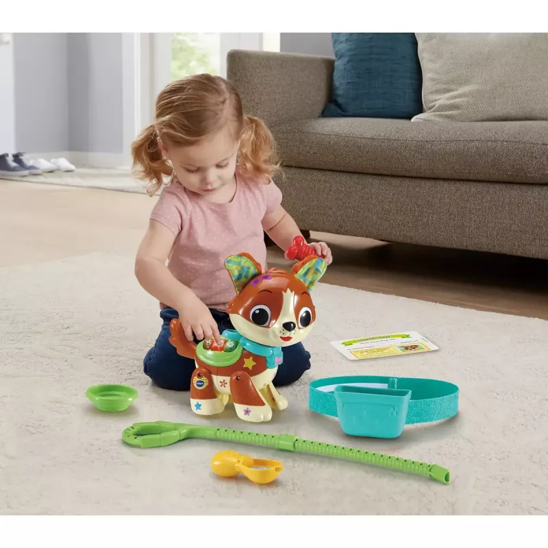 Personaggio giocattolo VTech Run With Me Puppy 80-552564 giocattolo educativo interattivo con suoni e movimento