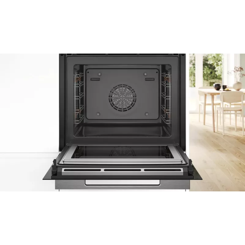 Forno da incasso Bosch Serie 8 HMG7361B1, 67 L, 3600 W, nero, comandi touch