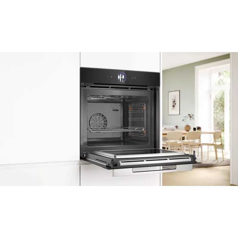 Forno da incasso Bosch Serie 8 HMG7361B1, 67 L, 3600 W, nero, comandi touch