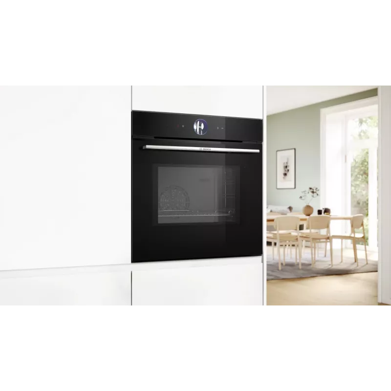 Forno da incasso Bosch Serie 8 HMG7361B1, 67 L, 3600 W, nero, comandi touch