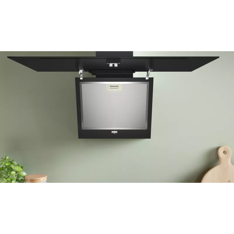 Cappa aspirante Bosch DWK85DK60, cappa a scomparsa da incasso, nero, larghezza 80 cm