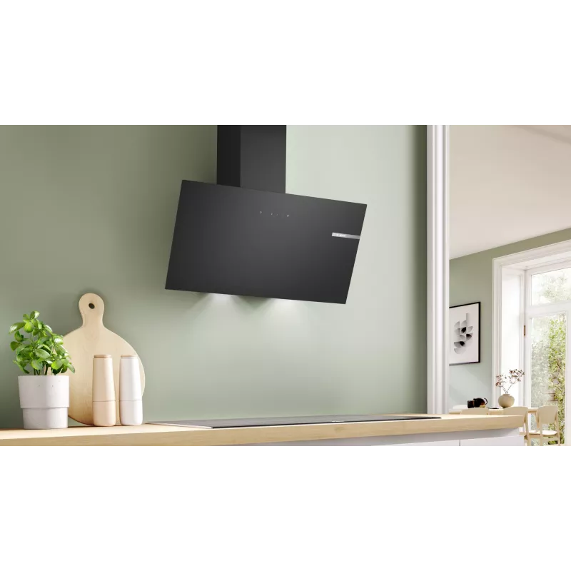 Cappa aspirante Bosch DWK85DK60, cappa a scomparsa da incasso, nero, larghezza 80 cm