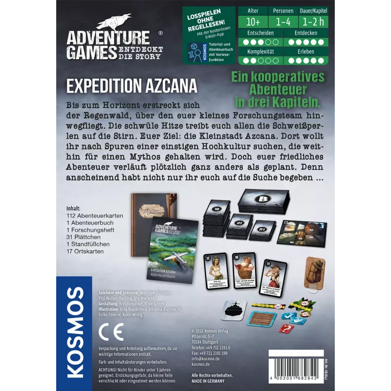 Kosmos Adventure Games - Expedition Azcana gioco da tavolo viaggio/avventura