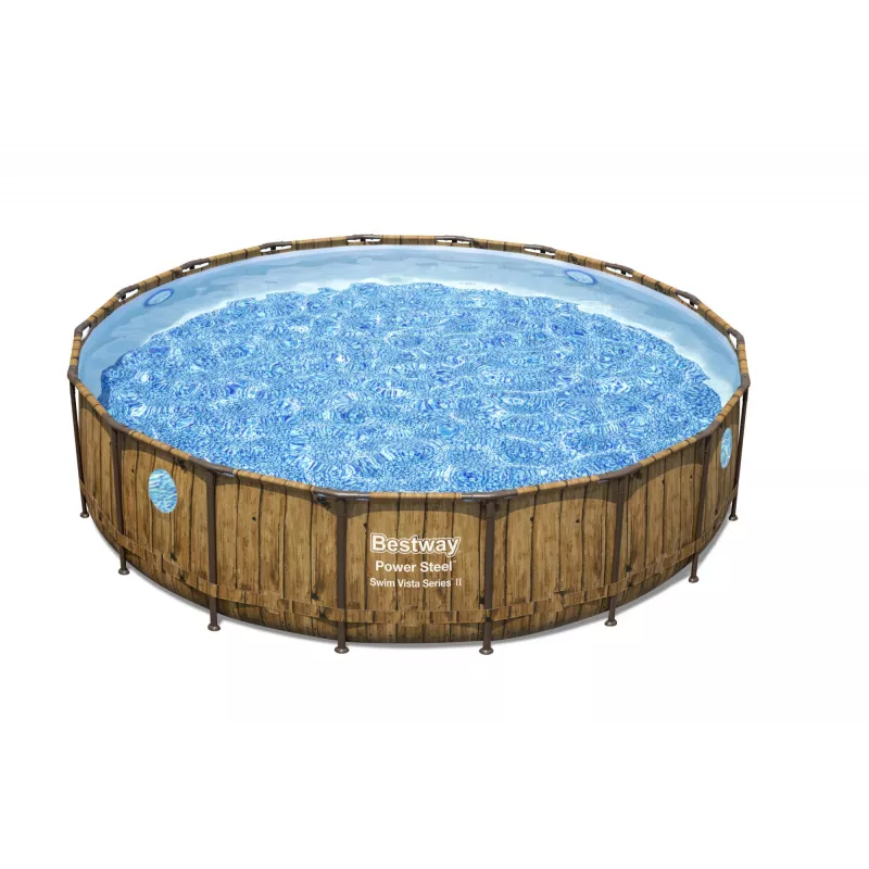 Bestway 56977 piscina autoportante con struttura in acciaio rotonda 23062 L marrone