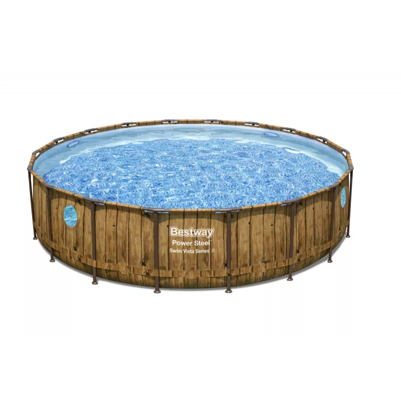 Bestway 56977 piscina autoportante con struttura in acciaio rotonda 23062 L marrone