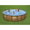Bestway 56977 piscina autoportante con struttura in acciaio rotonda 23062 L marrone