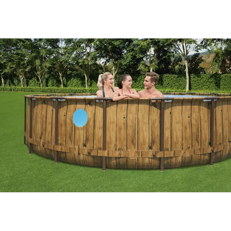 Bestway 56977 piscina autoportante con struttura in acciaio rotonda 23062 L marrone