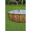 Bestway 56977 piscina autoportante con struttura in acciaio rotonda 23062 L marrone