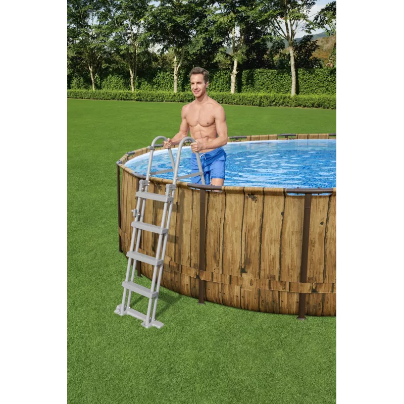 Bestway 56977 piscina autoportante con struttura in acciaio rotonda 23062 L marrone