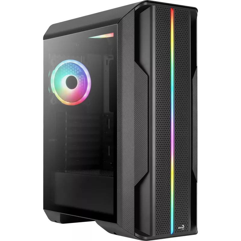 Aerocool Splinter Duo-G-BK-v1 case ATX Mid Tower, vetro temperato, nero
